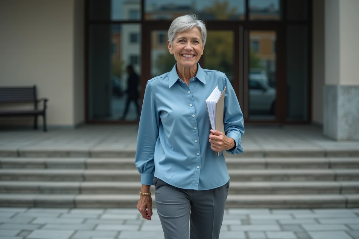 Femme mature approchant d